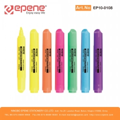 易派诺荧光笔，快干无毒，彩透杆、彩色实色，圆杆斧头（EP10-0108）