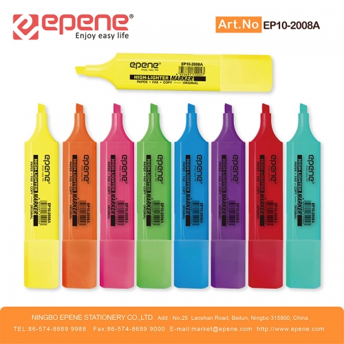 易派诺荧光笔，高明度，扁款，大容量墨水（EP10-2008A）